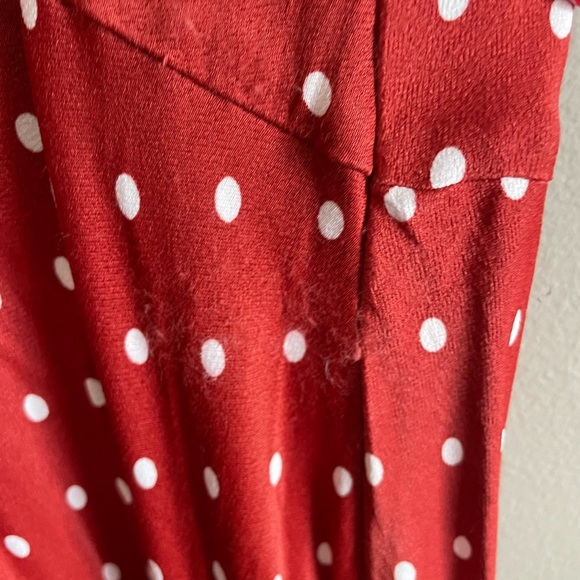 Anthropologie Red and White Polka Dot Dress - Picture 4 of 6